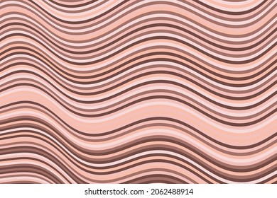 Trendy curve wave stripes warp vector background graphic design. Dynamic movement of waves, curve stripes, warp ribbons. Vibrant wavy flow abstract background. Poster backdrop.