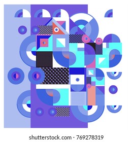 Trendy curvy geometric memphis elements colorful design. Retro vintage 90’s style texture, pattern and elements. Modern abstract culture background design and cover template.