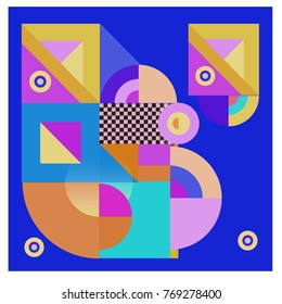 Trendy curvy geometric memphis elements colorful design. Retro vintage 90’s style texture, pattern and elements. Modern abstract culture background design and cover template.