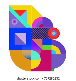 Trendy curvy geometric memphis elements colorful design. Retro 90’s style texture, pattern and elements. Modern abstract culture background design and cover template.