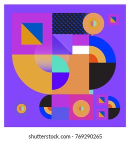 Trendy curvy geometric memphis elements colorful design. Retro 90’s style texture, pattern and elements. Modern abstract culture background design and cover template.