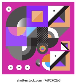 Trendy curvy geometric memphis elements colorful design. Retro 90’s style texture, pattern and elements. Modern abstract culture background design and cover template.