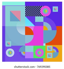 Trendy curvy geometric memphis elements colorful design. Retro 90’s style texture, pattern and elements. Modern abstract culture background design and cover template.
