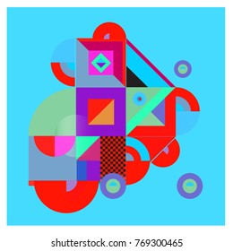 Trendy curvy geometric memphis elements colorful design. Retro 90’s style texture, pattern and elements. Modern abstract culture background design and cover template.