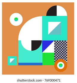 Trendy curvy geometric memphis elements colorful design. Retro 90’s style texture, pattern and elements. Modern abstract culture background design and cover template.