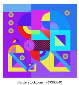 Trendy curvy geometric memphis elements colorful design. Retro 90’s style texture, pattern and elements. Modern abstract culture background design and cover template.