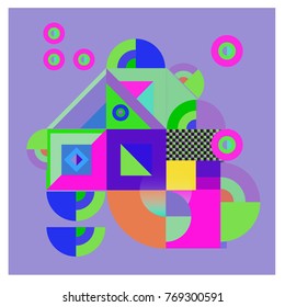 Trendy curvy geometric memphis elements colorful design. Retro 90’s style texture, pattern and elements. Modern abstract culture background design and cover template.