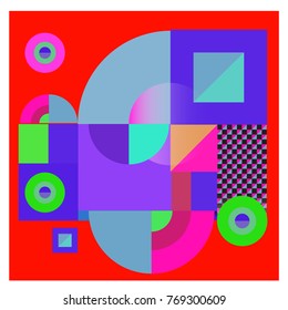 Trendy curvy geometric memphis elements colorful design. Retro 90’s style texture, pattern and elements. Modern abstract culture background design and cover template.