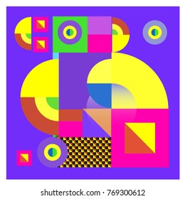 Trendy curvy geometric memphis elements colorful design. Retro 90’s style texture, pattern and elements. Modern abstract culture background design and cover template.