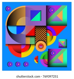 Trendy curvy geometric memphis elements colorful design. Retro 90’s style texture, pattern and elements. Modern abstract culture background design and cover template.