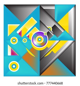 Trendy curvy geometric memphis elements colorful design. Retro 90’s style texture, pattern and elements. Modern abstract culture background design and cover template.