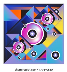 Trendy curvy geometric memphis elements colorful design. Retro 90’s style texture, pattern and elements. Modern abstract culture background design and cover template.
