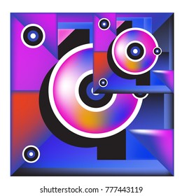 Trendy curvy geometric memphis elements colorful design. Retro 90’s style texture, pattern and elements. Modern abstract culture background design and cover template.