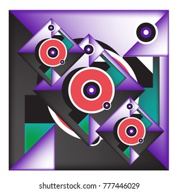 Trendy curvy geometric memphis elements colorful design. Retro 90’s style texture, pattern and elements. Modern abstract culture background design and cover template.