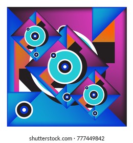 Trendy curvy geometric memphis elements colorful design. Retro 90’s style texture, pattern and elements. Modern abstract culture background design and cover template.