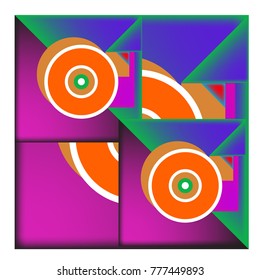 Trendy curvy geometric memphis elements colorful design. Retro 90’s style texture, pattern and elements. Modern abstract culture background design and cover template.