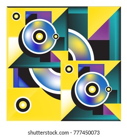 Trendy curvy geometric memphis elements colorful design. Retro 90’s style texture, pattern and elements. Modern abstract culture background design and cover template.