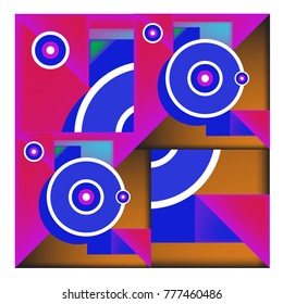 Trendy curvy geometric memphis elements colorful design. Retro 90’s style texture, pattern and elements. Modern abstract culture background design and cover template.