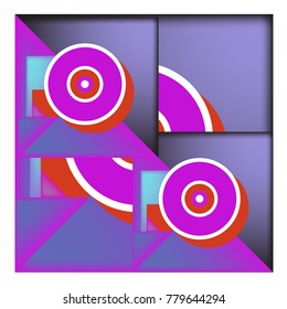 Trendy curvy geometric memphis elements colorful design. Retro 90’s style texture, pattern and elements. Modern abstract culture background design and cover template.