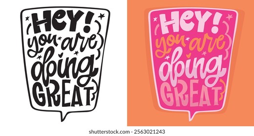 Trendy cute hand drawn doodle lettering quote. Lettering for t-shirt design, mug print, bag print, clothes fashion. 100% hand drawn vector image.