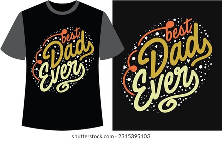 Trendy Dad T-shirt Design. Dad Vector Graphics