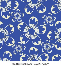 Trendy dark Floral pattern in the many kind of flowers. Botanical Motifs scattered random. Seamless vector texture