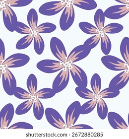 Patrón floral oscuro de moda en los muchos tipos de flores. Motivos botánicos dispersos al azar. Textura de Vector sin costuras