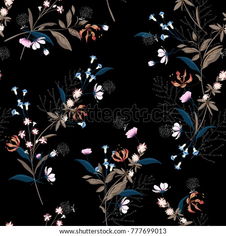 Similar – Image, Stock Photo Little flower in dark red in grass, behind blurred facade