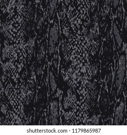 Trendy Dark Grey Snake Skin Seamless