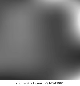 Trendy, dunkel flüssiger, metallischer Farbverlauf-Hintergrund. Monochrome Silber Aluminium Gray Design Bild. Vektorschwarz-weißer leerer unscharfer Hintergrund. Digitale glatte Aquarellfarbe Minimal Gradient Mesh.