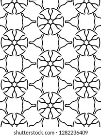 Trendy decorative floral shape vector pattern design for many creative ideas