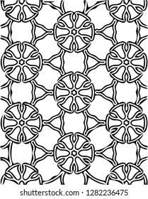 Trendy decorative floral shape vector pattern design for many creative ideas