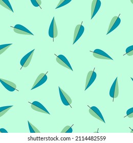 Trendy decorative vector seamless floral ditsy pattern design of abstract ornamental leaves. Modern elegant foliage repeating texture background suitable for screen printing and textile