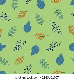 Trendy decorative vector seamless floral ditsy pattern design of abstract ornamental leaves and branches. Modern elegant foliage repeating texture background suitable for surface printing and textile