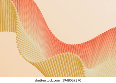 Trendy decorative waves background for advertising, device, presentation web, app, landing. Modern vector editable volume wavy composition of dynamic emitted particles backgrounds abstract style.