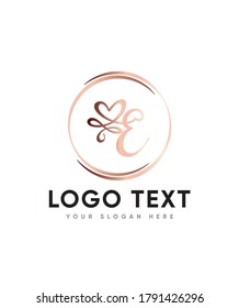 A  trendy and delicate style letter type E  logo template, Vector logo for business and  company identity 