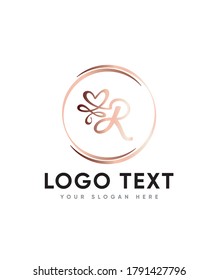 A  trendy and delicate style letter type R  logo template, Vector logo for business and  company identity 