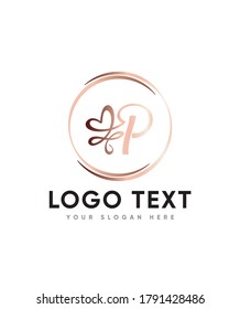 Eine trendige und feine Stilvorlage für den Brieftyp P Logo, Vectorlogo für die Unternehmens- und Unternehmensidentität 