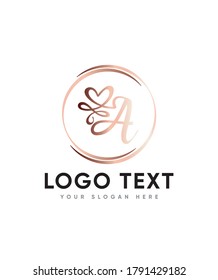 Una carta de estilo moderno y delicado tipo A plantilla de logotipo, logotipo vector para identidad empresarial y de empresa 