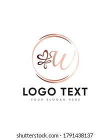 Una plantilla de logotipo W de tipo carta de estilo moderno y delicado, logotipo vector para identidad empresarial y de empresa 