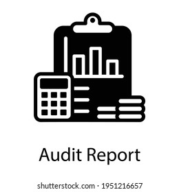 Icono de diseño moderno del informe de auditoría