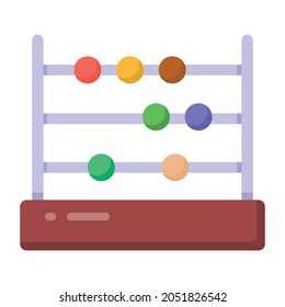 Trendy design of counting beads, abacus vector 