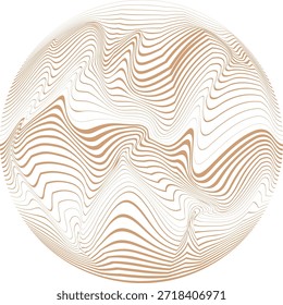 Elementos de diseño de moda. Vector abstracto contemporáneo rayado patrón de fondo geométrico. Dibujado a mano líneas onduladas Formas redondas.
