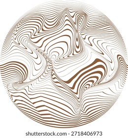 Trendy design elements . Contemporary abstract vector striped geometric background pattern .Hand drawn wavy lines round shapes .
