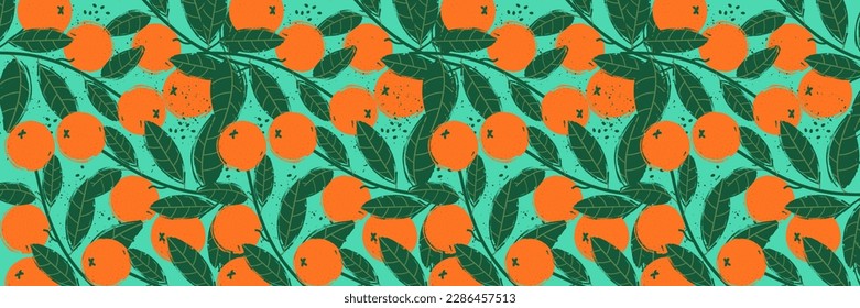 Trendy design, hand painted strokes and dots, Modern minimal style. Fruits and foliage geometry. Great for flyer, web poster, natural products presentation templates, cover design, vector.