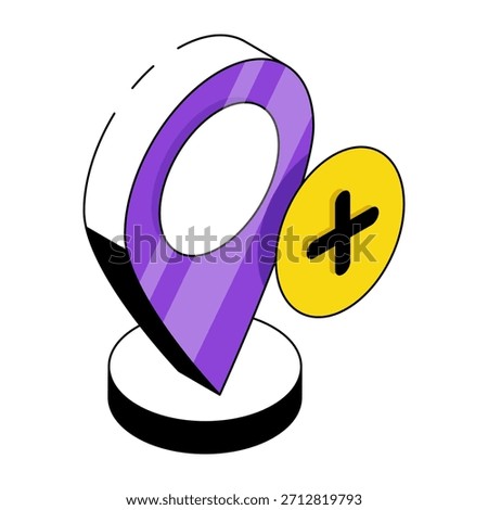 Trendy design icon of add location 