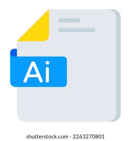 Trendy design icon of ai file 