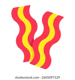 A trendy design icon of bacon