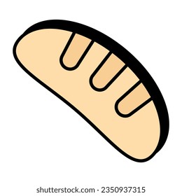 Trendy design icon of baguette 