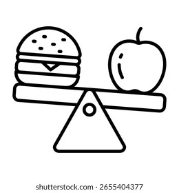 Icono de diseño de moda de la dieta equilibrada